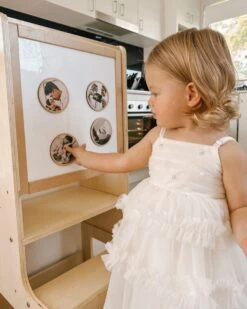 Evo 3.0 Adjustable Learning Tower| Available In White|White & Birch||White & Walnut| Varnished Birch 5 Evo 3.0 Adjustable Learning Tower| Available In White|White & Birch||White & Walnut| Varnished Birch -Baby Products Store WHITE BOARD TODDLER AND EVO 3.0 scaled 1
