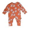 Anarkid Organic Jam Donuts Aop Long Sleeve Romper – Cherry Tomato