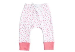 Organic Cotton Baby Pant – Autumn Leaves Pink