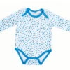 Organic Cotton Long Sleeve Bodysuit – AUTUMN LEAVES BLUE