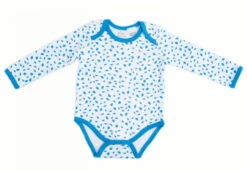 Organic Cotton Long Sleeve Bodysuit – AUTUMN LEAVES BLUE
