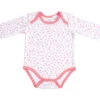 Organic Cotton Long Sleeve Bodysuit – AUTUMN LEAVES PINK