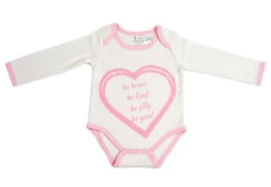 Organic Cotton Long Sleeve Bodysuit – BE BRAVE CANDYPINK