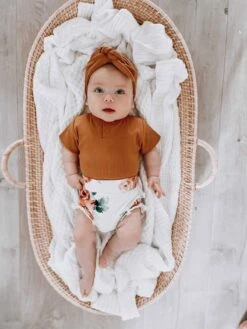 Chestnut Short Sleeve Bodysuit By Snuggle Hunny Kids -Baby Products Store body suit and rose pants
