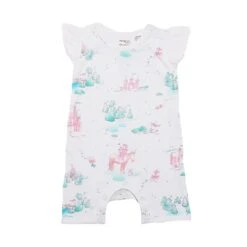 Organic Cotton Flutter Sleeve Summer Growsuit – Springtime Dream Collection