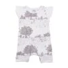 Organic Cotton Flutter Sleeve Summer Growsuit – Springtime Garden