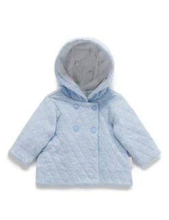 Blue Sky Melange Quilted Jacket By PureBaby 2 Left ! Size 0000 Only !