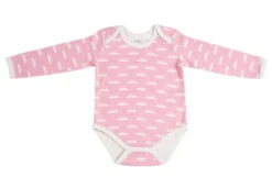 Organic Cotton Long Sleeve Bodysuit – SNOW MOUNTAIN CANDYPINK
