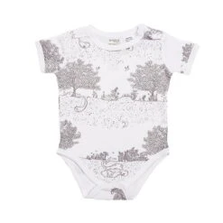 Organic Cotton Short Sleeve Bodysuit – Springtime Garden