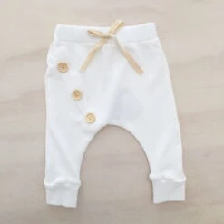 BASICS COTTON RIBBED PANT – MILK