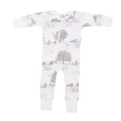 Organic Zip Romper – Springtime Garden
